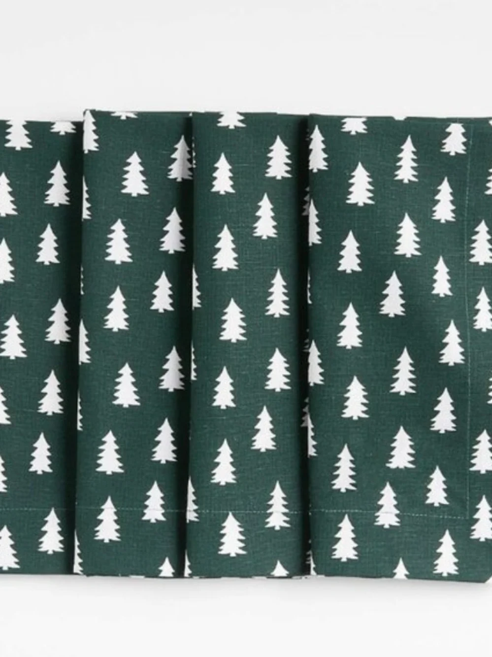 Crate & Barrel Green Trees Dinner Napkin, Set of 4